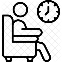 Esperando Sala De Espera Sentado Icono