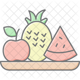 Fresh Fruit Lineal Color Icon Icon