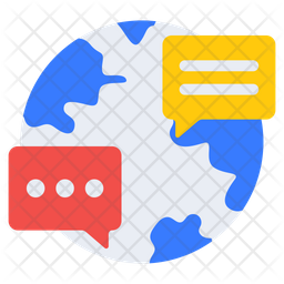 Global Communication Global Chat Global Message アイコン