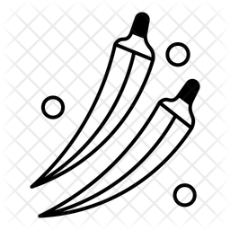 Gombo Aliment Legume Icône