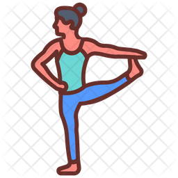 Hand To Toe Standing Position Leg Lifting Icon