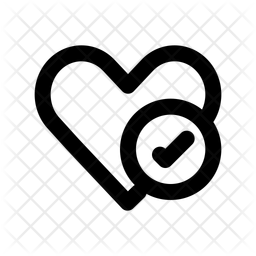 Heart Circle Check Heart Heart Check Icon