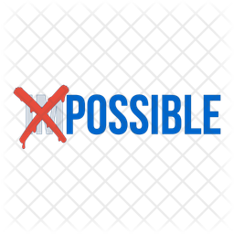 Impossivel Palavra Possivel Ícone