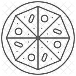 Italian Food Thinline Icon Icon