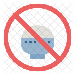 Reis Kohlenhydrate Nein Symbol