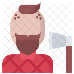 Lenhador Machado Madeira Ícone