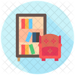 Leseecke Bucherliebhaber Literarische Erkundung Symbol