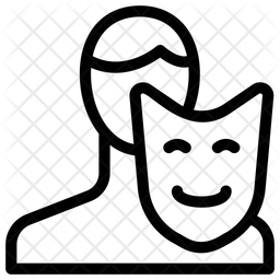 Masque De Theatre Masque De Comedie Concept Dacteur Icône