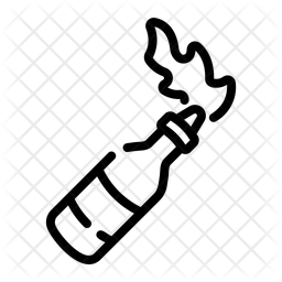 Molotov Cocktail Bottle Protest Symbol