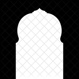 Glifo De Diseno De Arco Islamico Invertido Monumento De Arco Edificio Islamico Icono