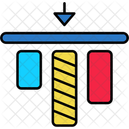 Obere Ausrichtung Ausrichten Positionieren Symbol