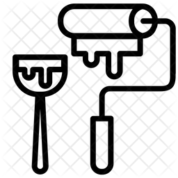 Roller Paint Brush Icon