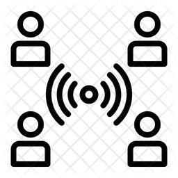 Remote Gruppenarbeit Online Diskussion Symbol