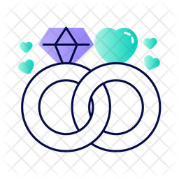 Rings Couple Rings Diamond Icon