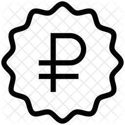 Ruble Tag Ruble Label Ruble Icon