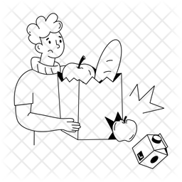 Saco Rasgado Sacola De Compras Compras De Supermercado Ícone