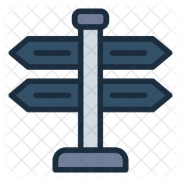 Signpost Road Sign Signboard Icon