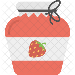 Strawberry Jam Bottle Icon