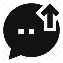 Subida De Chat De Burbuja Icono