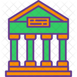 Templo Grego Edificios Grego Ícone