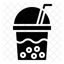 The A Bulles The Glace Tasse Icône