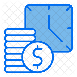 Time Is Money Clock Dollar Icon