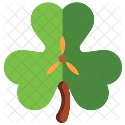 Folha Dia De Sao Patricio Trevo Ícone