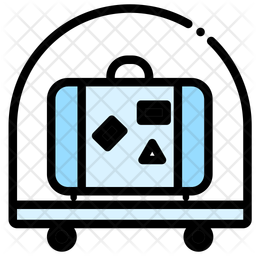 Trolley Baggage Cart Icon