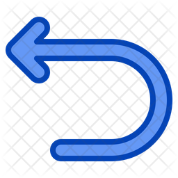 Virar Esquerda Para Tras Desfazer Navegar Direcao Seta Ícone