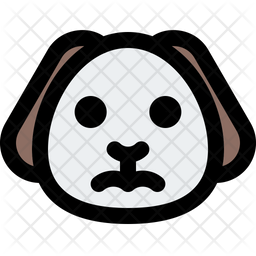 Welpe Runzelt Die Stirn Symbol