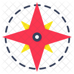 Compass Windrose Magnetic Tool Icon