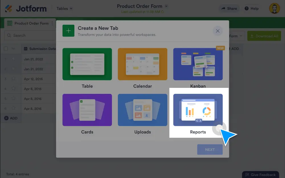 Visual Report Builder