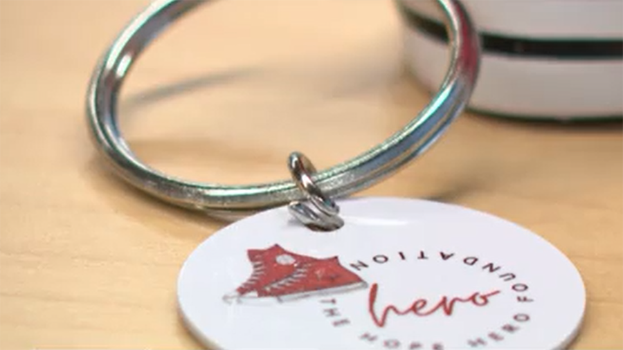 Hope Hero Foundation Logo on key chain...