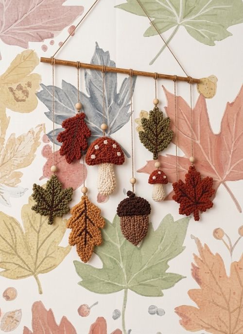 Punch Needle Autumn Wall Hanging