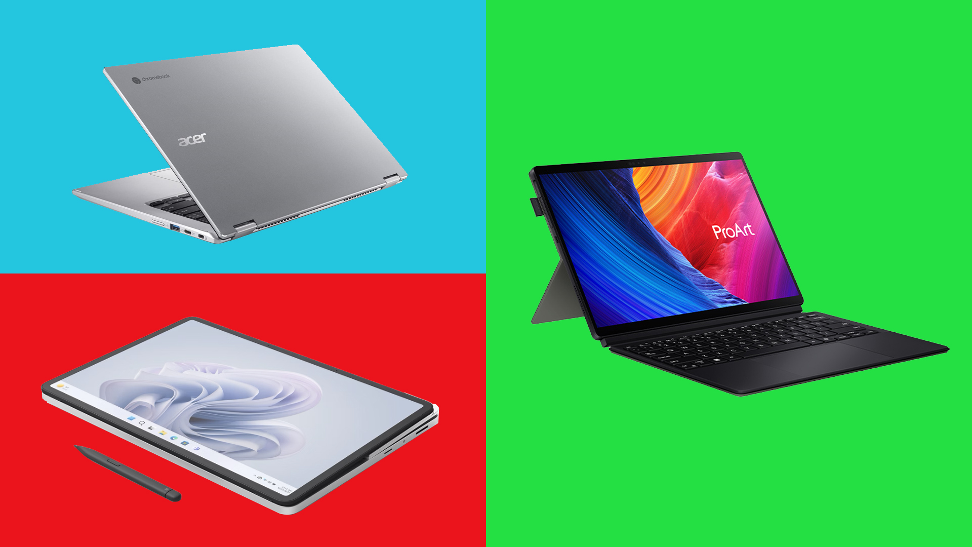 Three of the best laptops for drawing. 