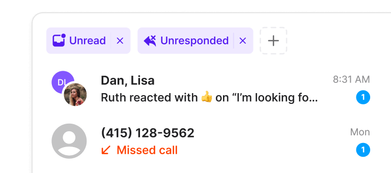 A missed call from a woman named Lisa.