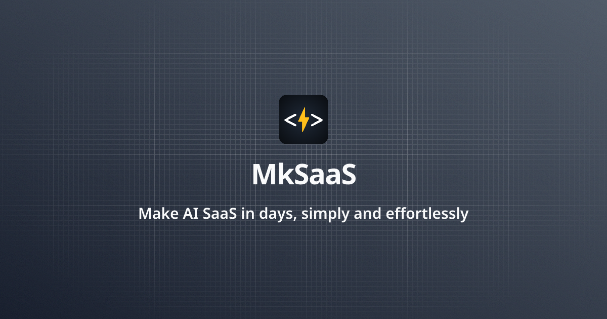 image of MkSaaS
