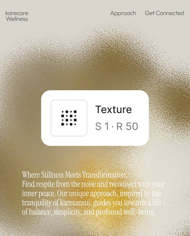 A mock website showing Texture values