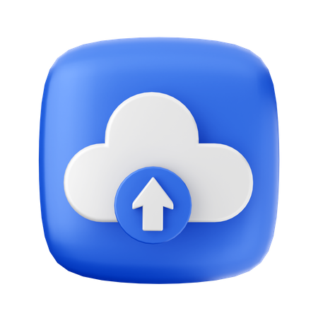 Free Upload Cloud  3D Icon
