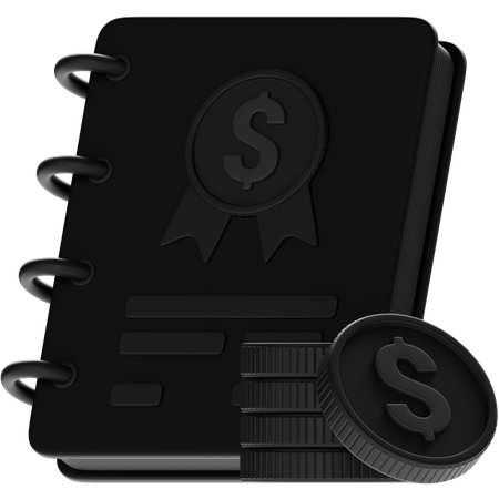 会計帳簿  3Dアイコン