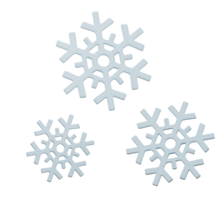 スノーフレーク  3Dアイコン