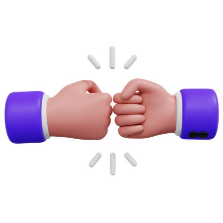 Fist Bumps Hand  3D Icon