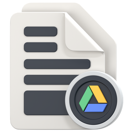 Google Drive File  3D Icon