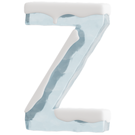 Ice Letter Z  3D Icon