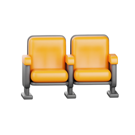 Movie Seat  3D Icon