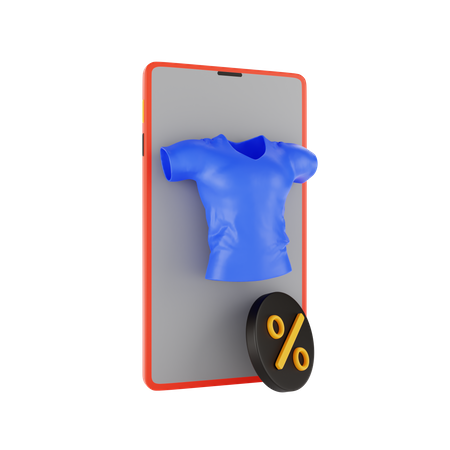 Online Clothe Shopping  3D Icon