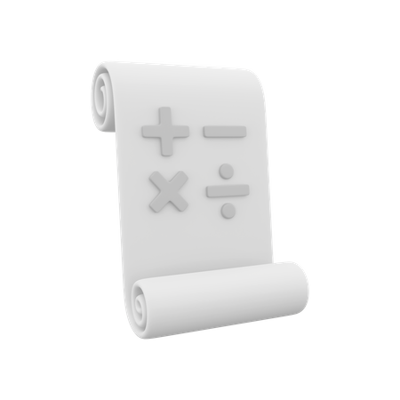 Papier de mathématiques  Icône 3D