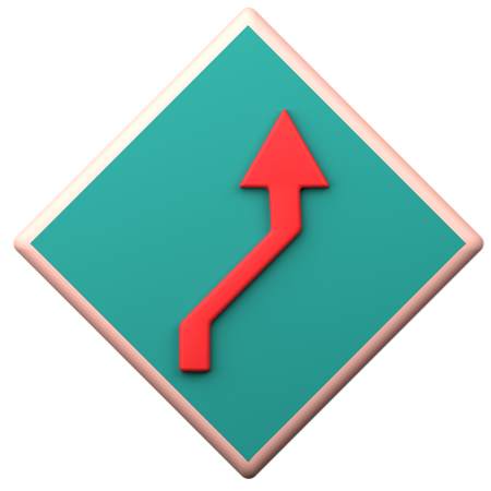 Reverse Curve  3D Icon