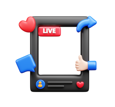 Social Media Like  3D Icon