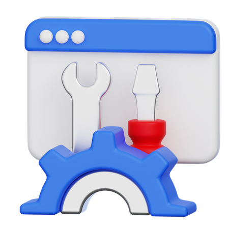 Web Maintenance  3D Icon